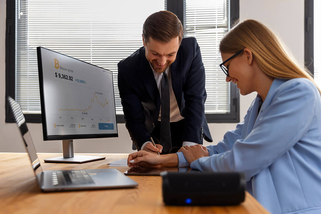 Person Looking Finance Graphs
